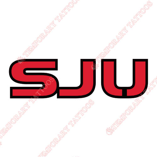 St. Johns Red Storm Customize Temporary Tattoos Stickers NO.6347